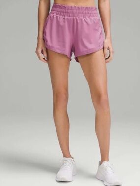 Lululemon Track That High-Rise Lined Short 3" Velvet Dust
